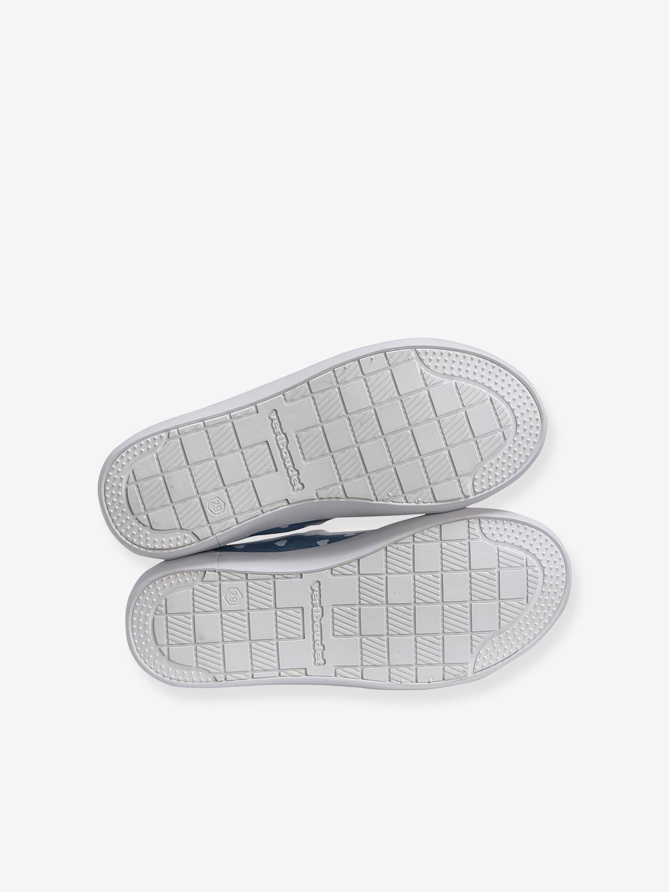 Vertbaudet Mädchen Stoff-Ballerinas, Gummizug - weiß