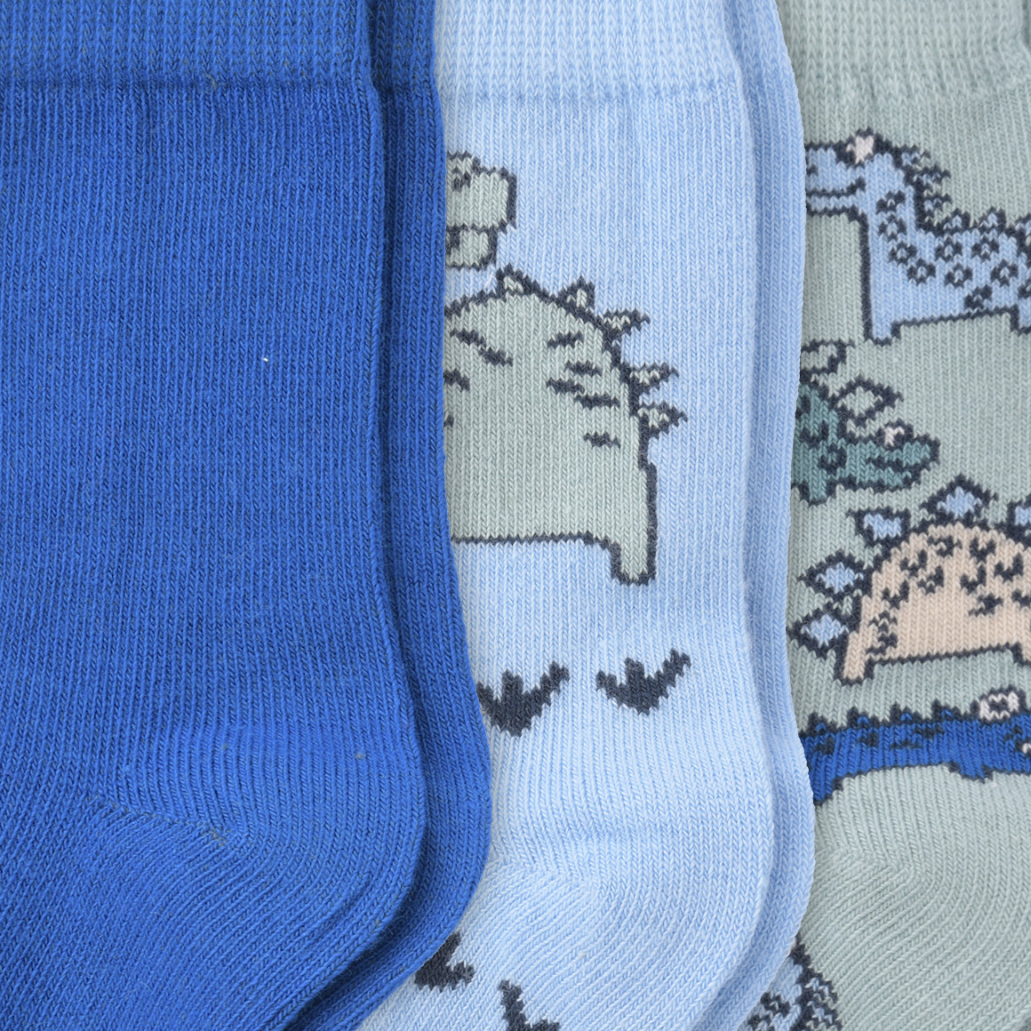 3 Paar Baby Socken mit Dino-Motiven