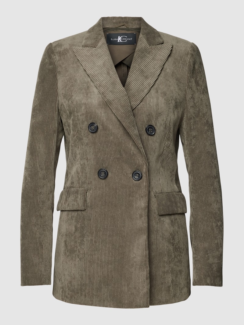 Blazer aus Cord in khaki
