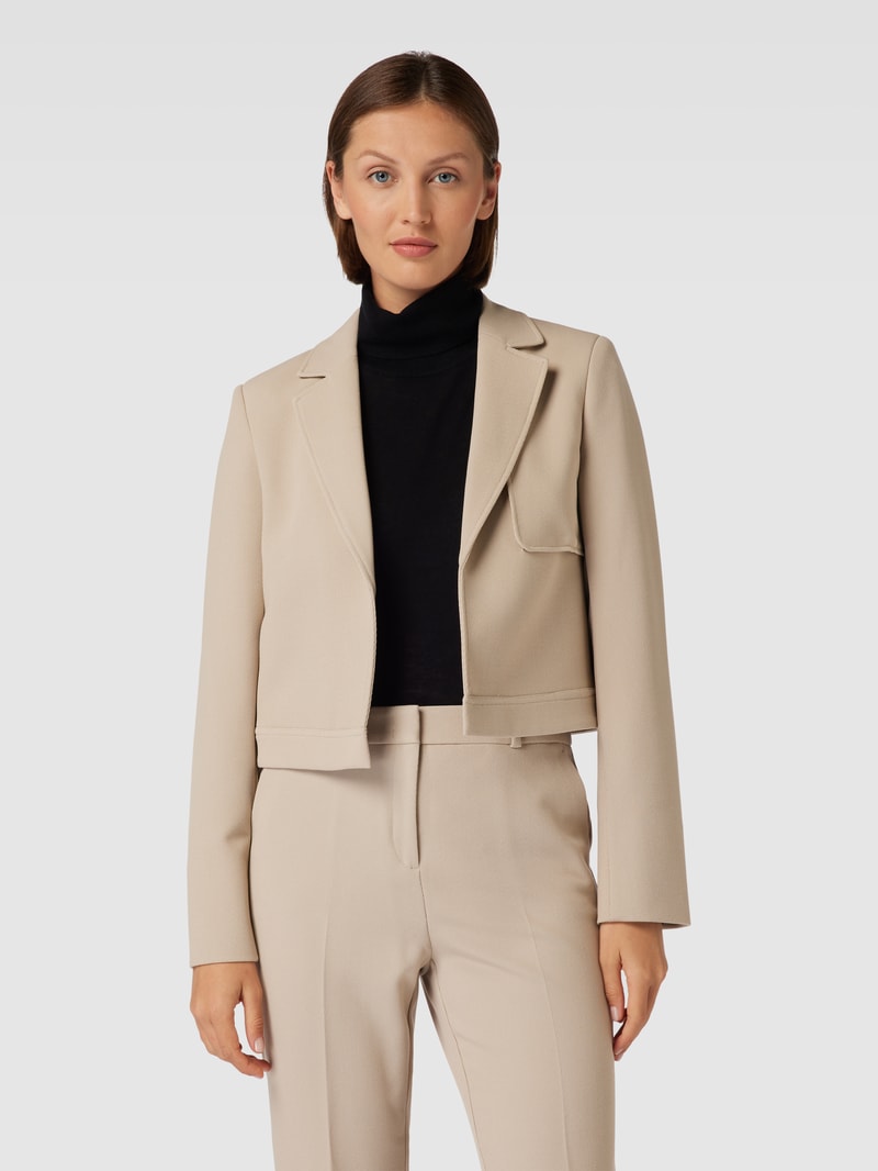 Blazer mit Ziernähten in sand