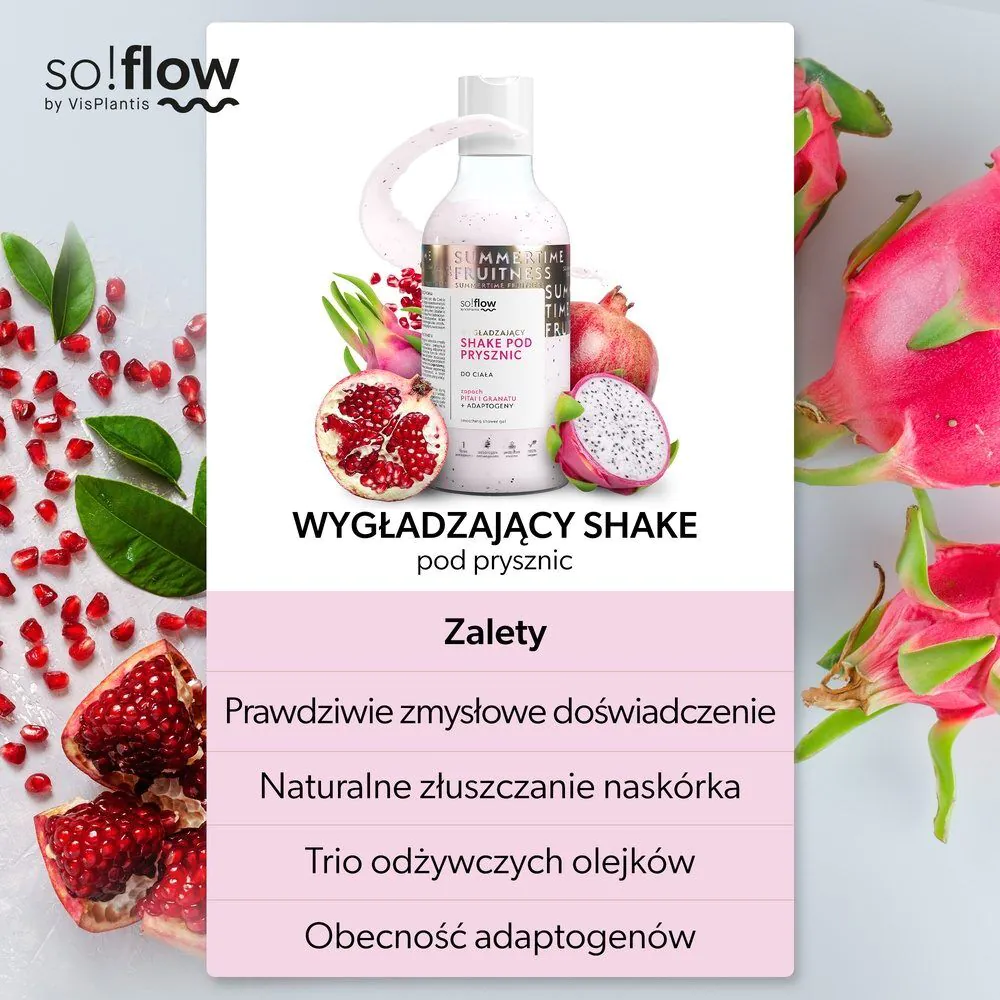 So!Flow umirujući šejk za tuširanje, pitaja i šipak