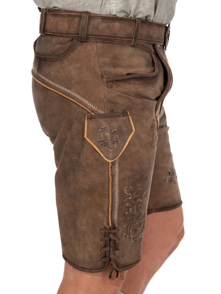 KRÜGER Lederhose 961267 in braun günstig kaufen