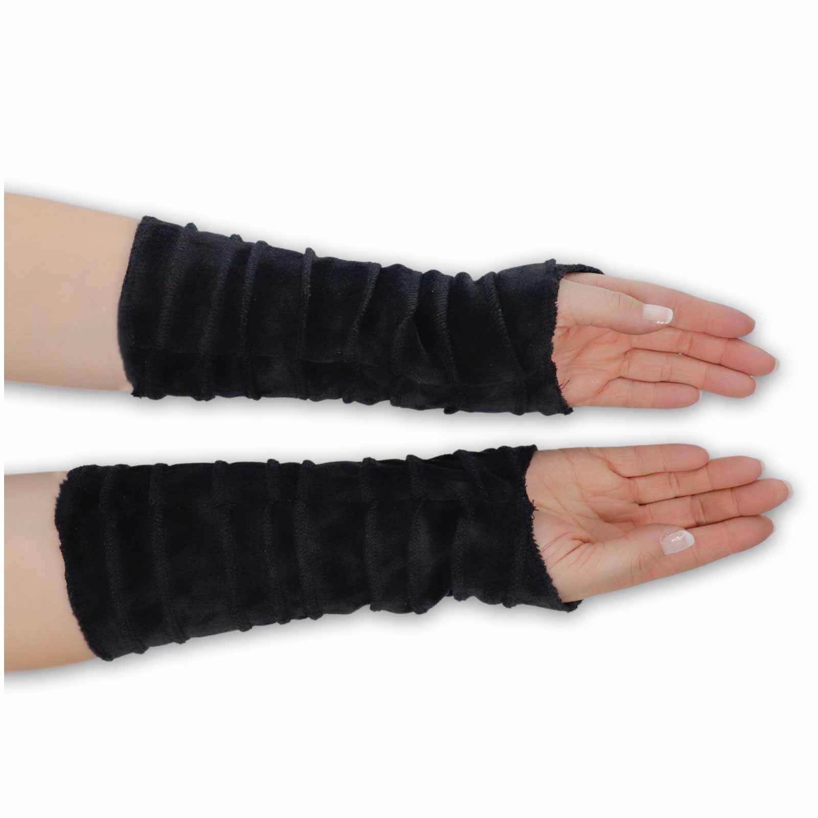 KUNST UND MAGIE Armstulpen Kunst und Magie Samt Armstulpen Stulpen Handwärmer Handschuhe