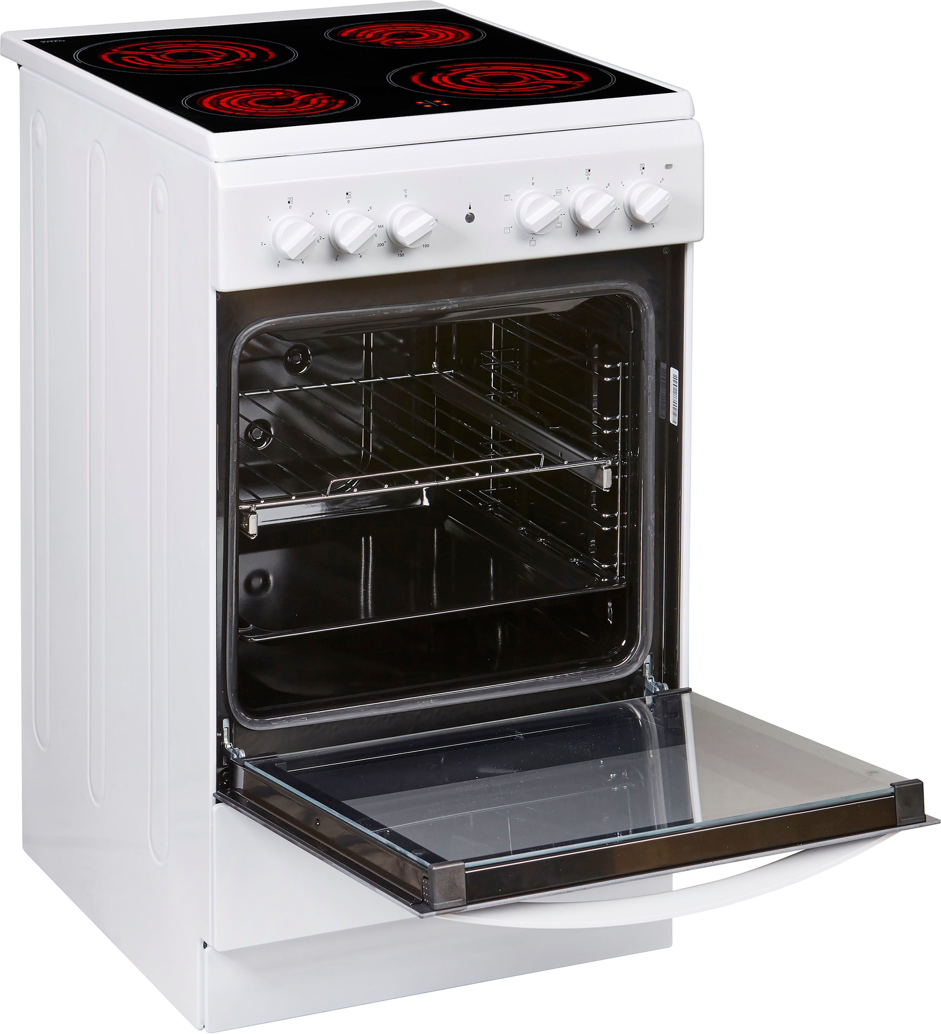 BAUKNECHT Elektro-Standherd BS5V4KHW/DE, mit Backauszug, Hydrolyse