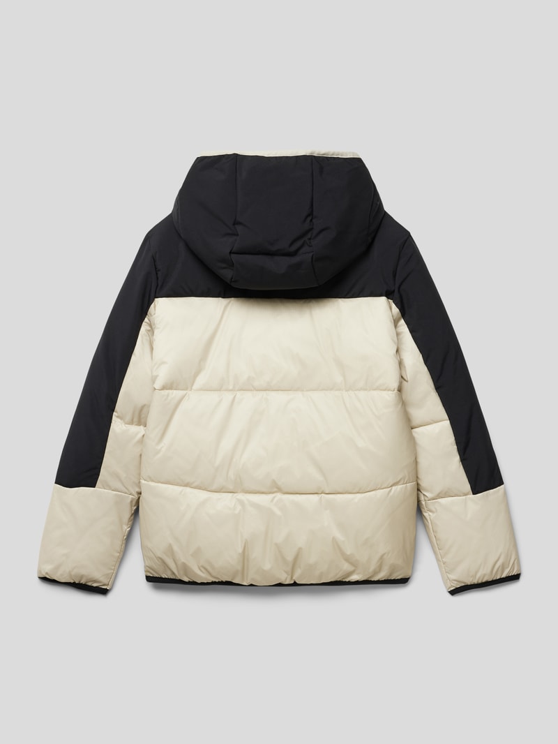Steppjacke mit Kapuze in ecru