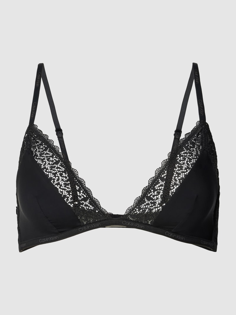 Bustier mit Spitzenbesatz Modell 'FLIRTY' in schwarz
