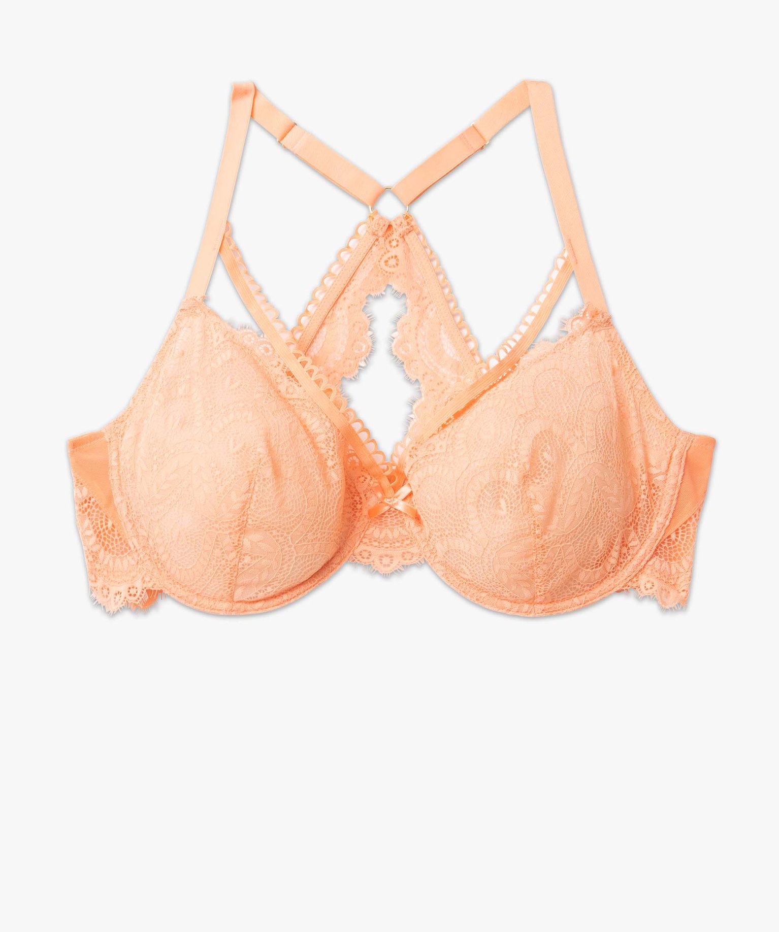 Soutien-gorge femme grande taille dos dentelle fantaisie rose | GEMO