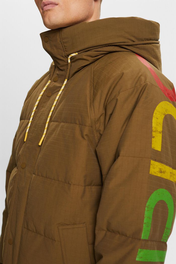 Logo-Steppjacke mit Daunen