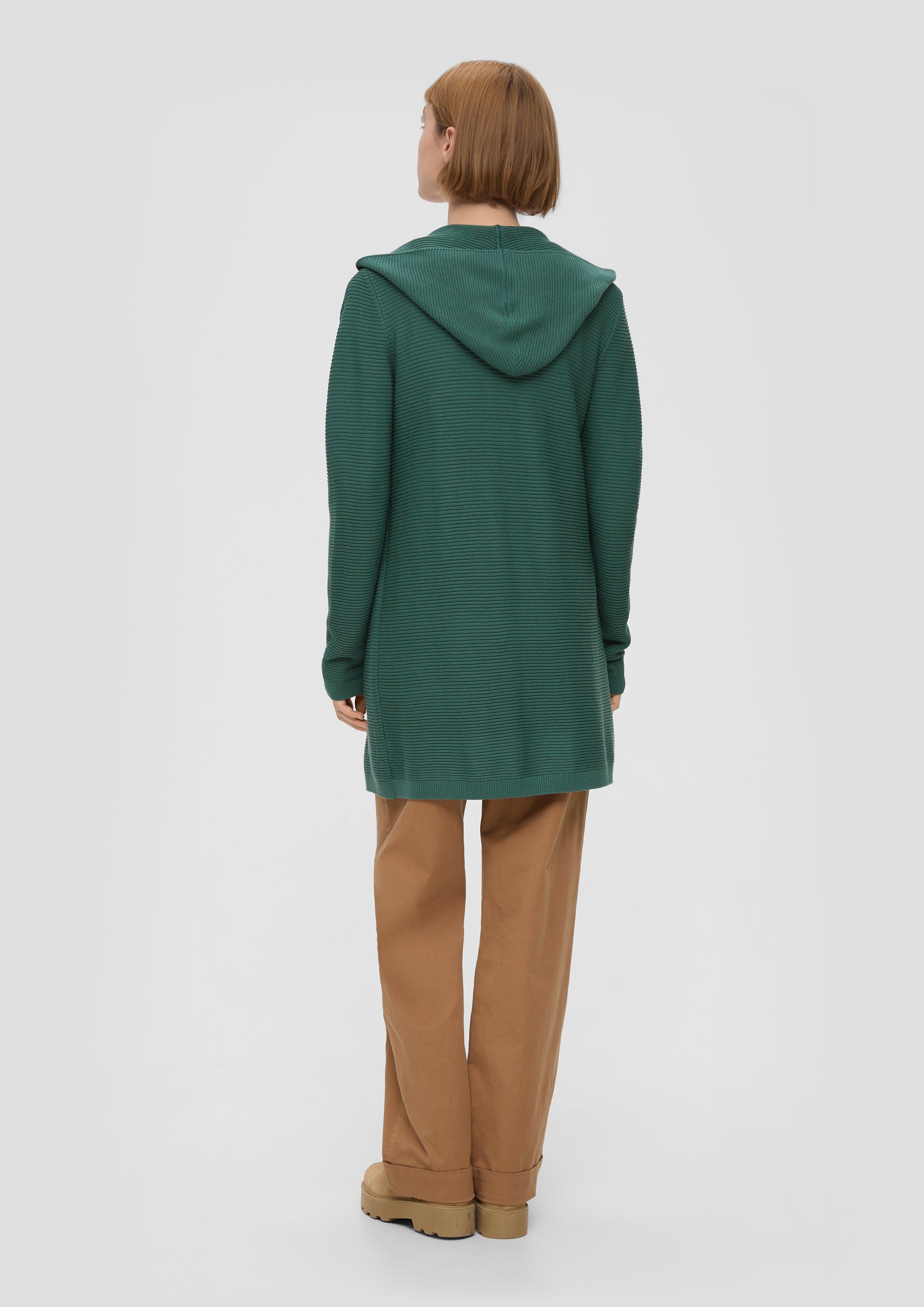 Long Cardigan in Rippstrick-Qualität  2134423-6733