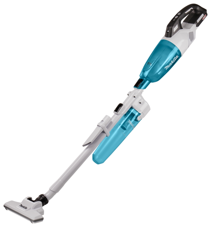 Aspirator vertical fără fir Makita CL001GZ22, alb, 40V max., fără baterii și încărcător, cu separator de praf ciclonic