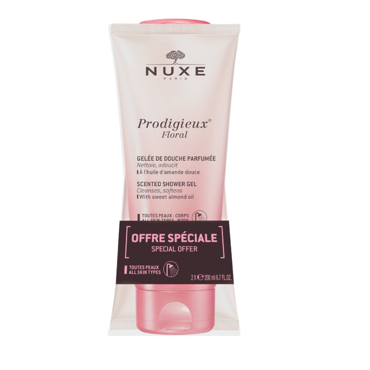Nuxe Duo Gelée de Douche délicate Prodigieux®Floral Prodigieux® - Toutes peaux - 2x200ml