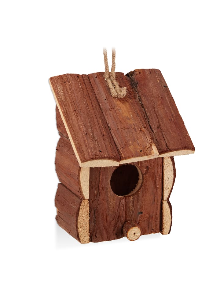 relaxdays Vogelhaus in Natur - (B)12x (H)16,5 x (T)9,5 cm günstig kaufen onesize