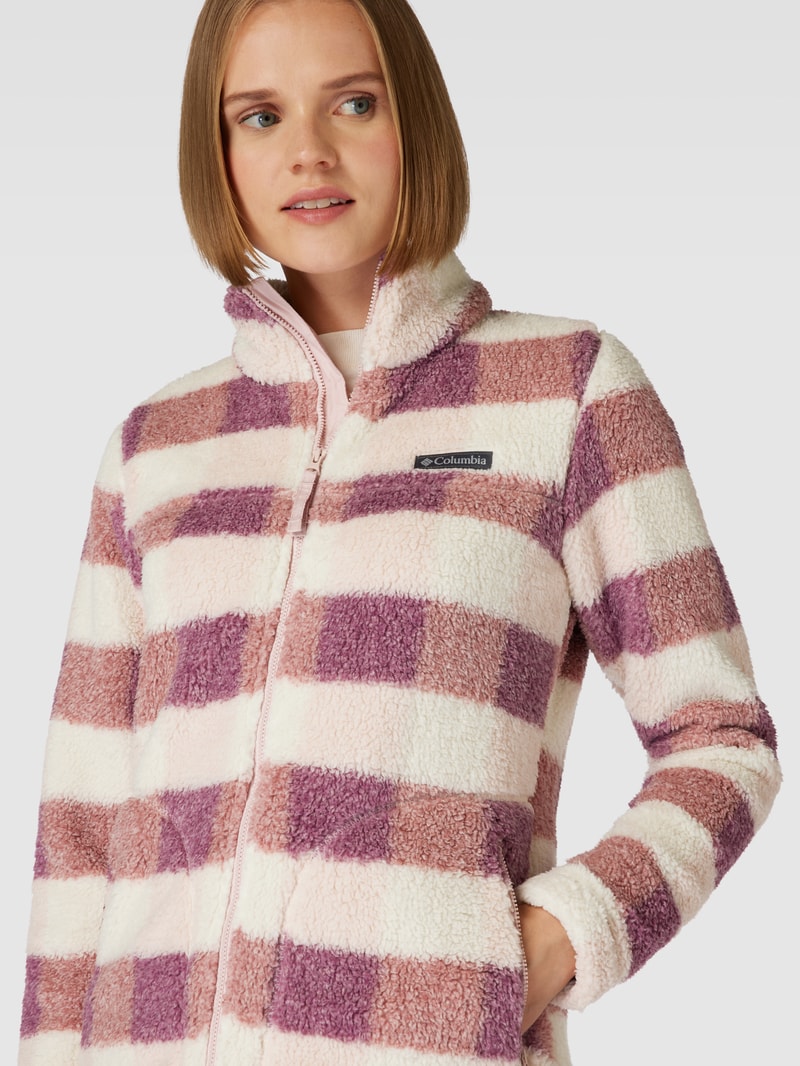 Sweatjacke mit Teddyfall Modell 'West Bend Full Zip' in rosa