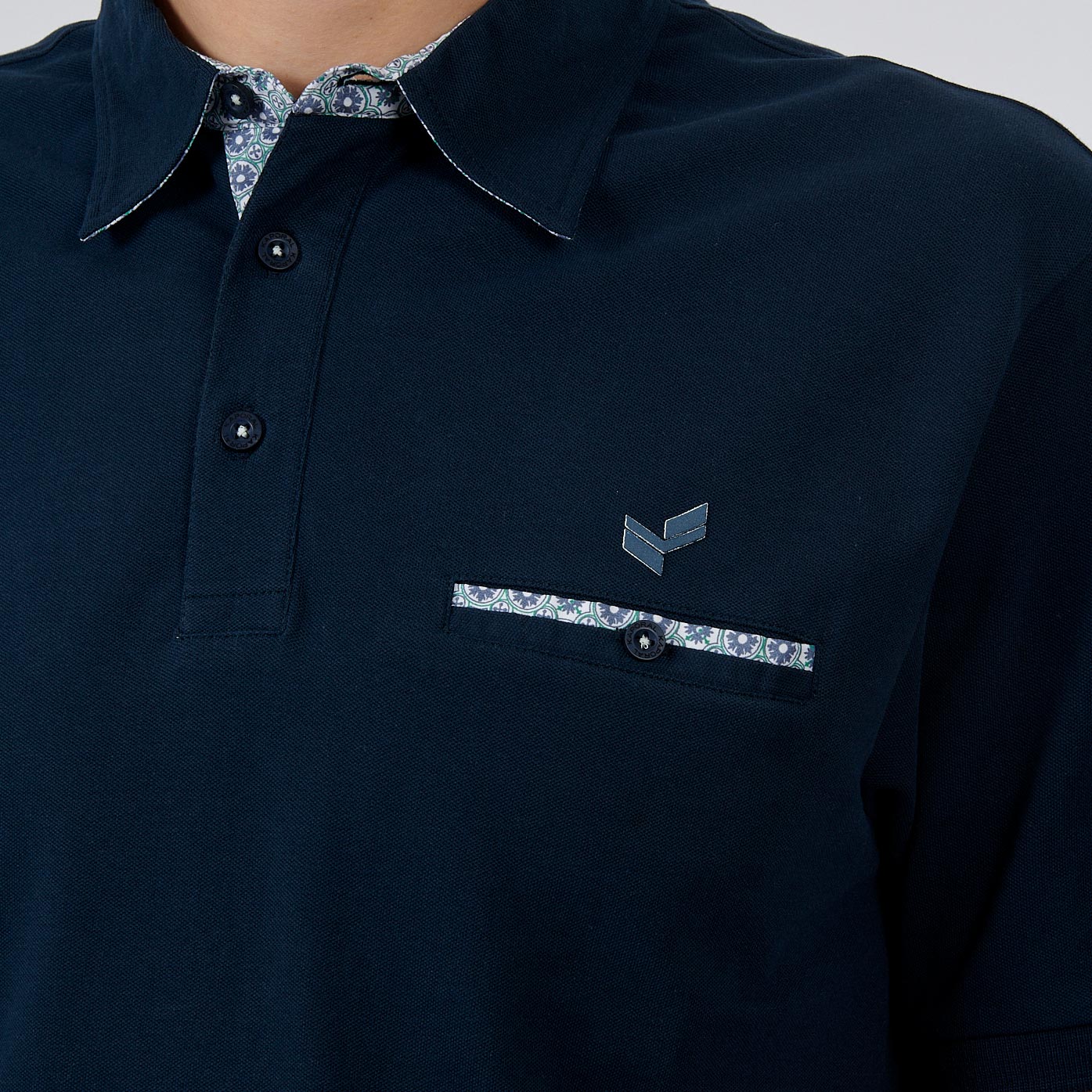 NAEL   Polo bleu homme