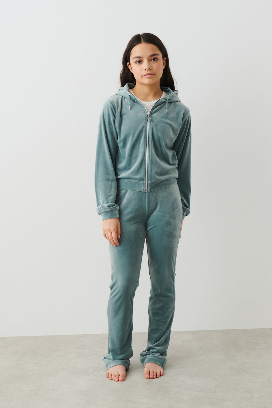 Y velour zip hoodie