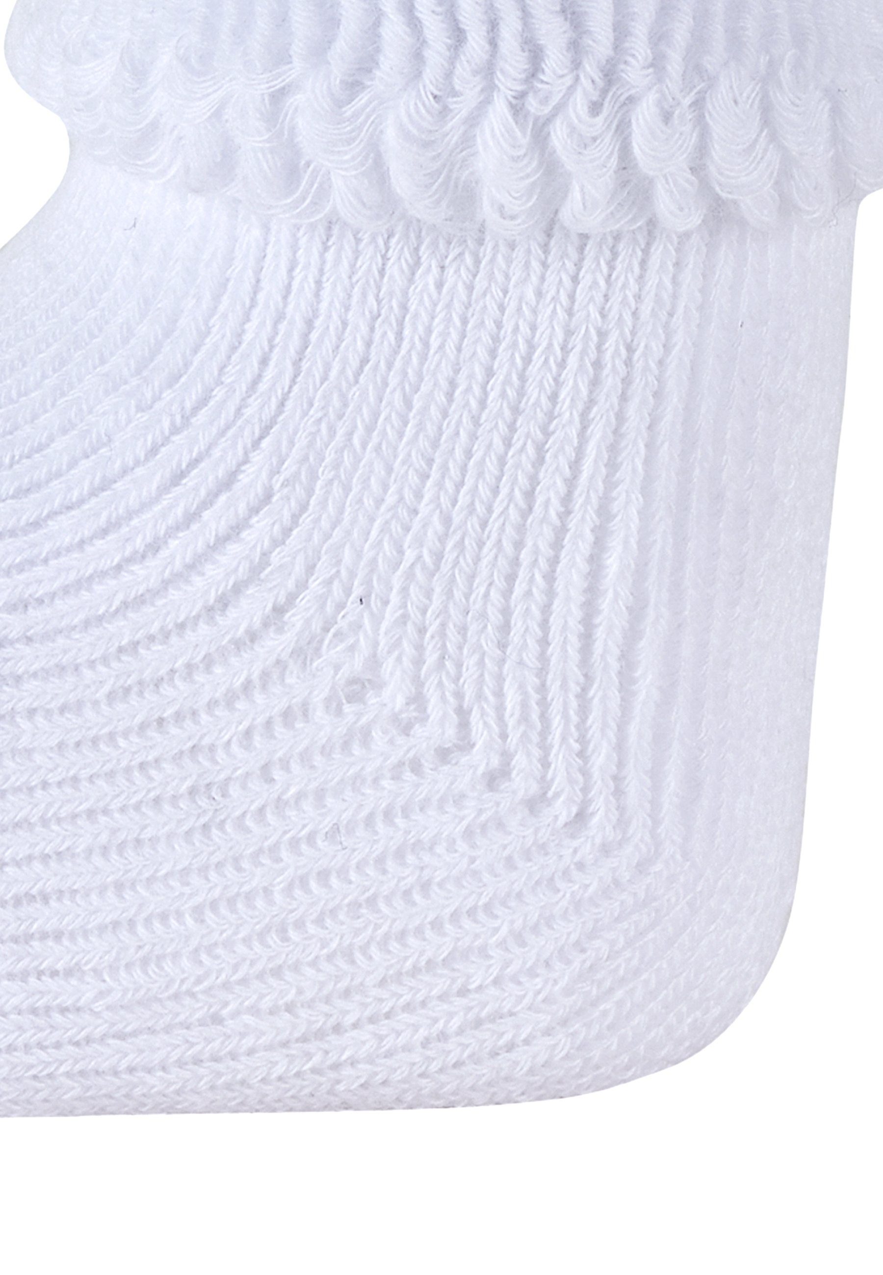 Sterntaler® Feinsöckchen Erstlingssöckchen uni, 3er-Pack (3-Paar, 3er Kindersocken, Erstlingssocken aus Baumwolle für Kinder) Babysocken mit süßen Motiven, Kurzsocken Baby mit Vollplüsch