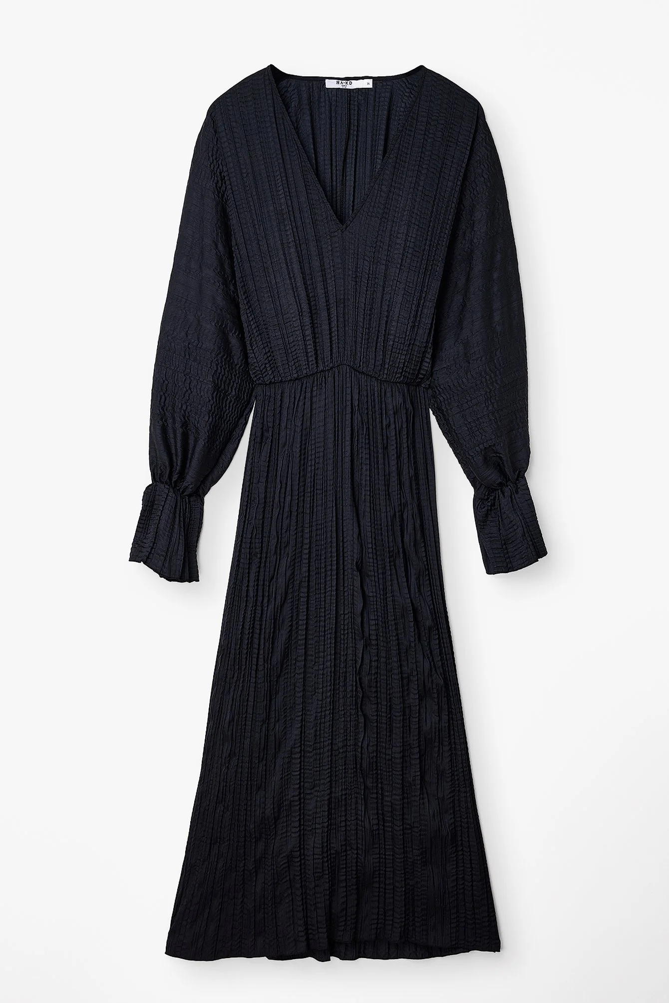 Drapiertes, strukturiertes Midikleid