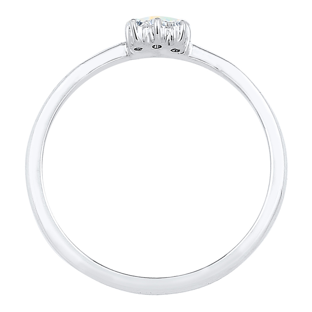 Elli Elli Bague Femme Vintage Look avec Cristaux syn. d'Opale et de Zircone Cubique en Bague