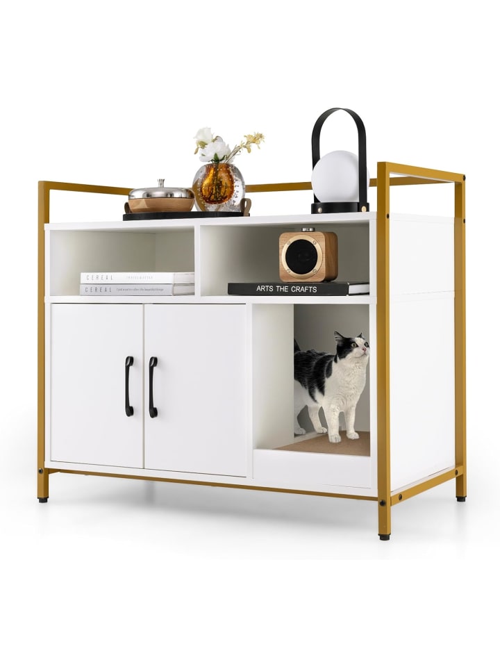 COSTWAY Katzenschrank in Weiß günstig kaufen 45 cm