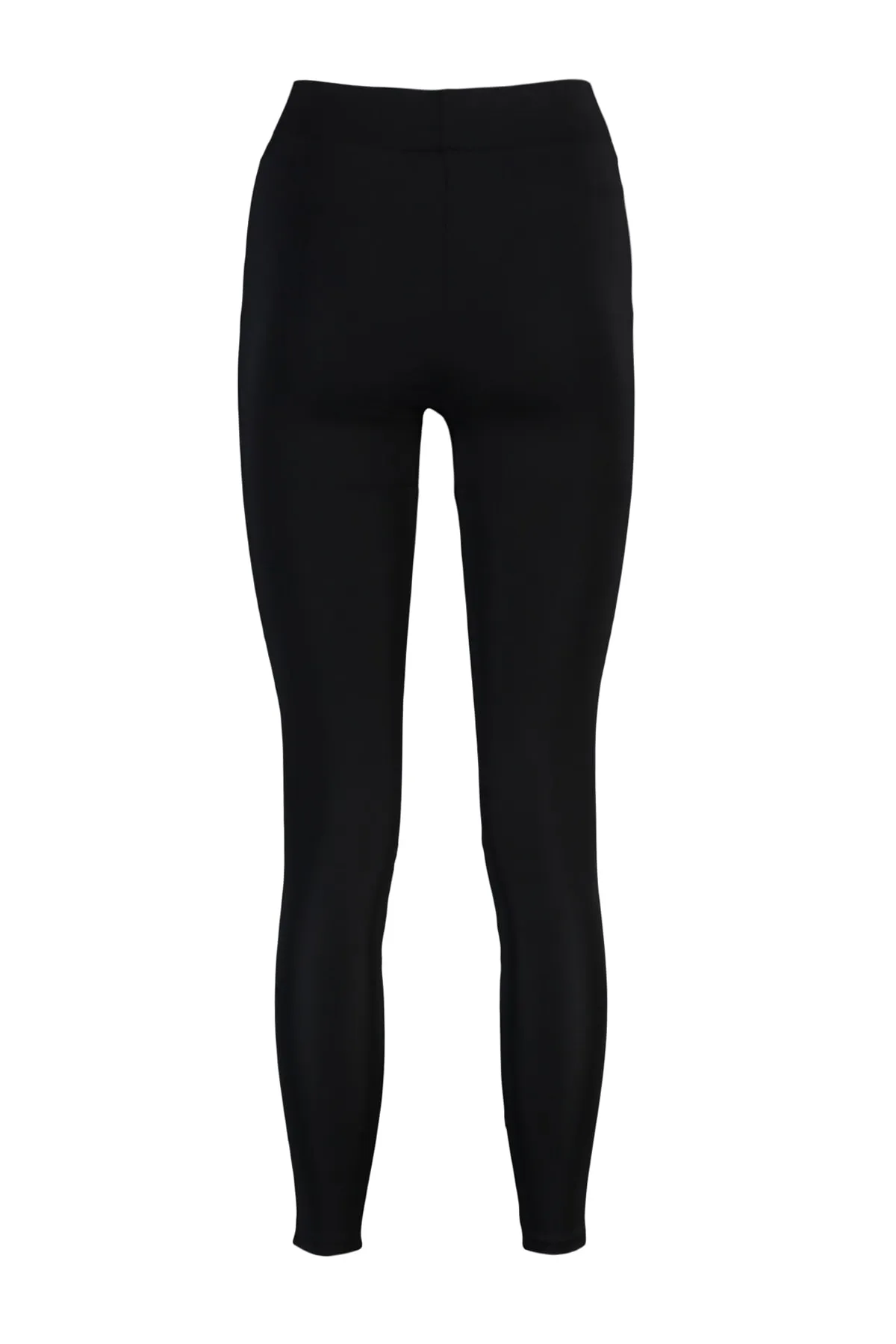 Trendyol Collection  Gestrickte Sport-Leggings in voller Länge aus schwarzem Tüll und Streifen mit detaillierten Details TWOAW20TA0093
