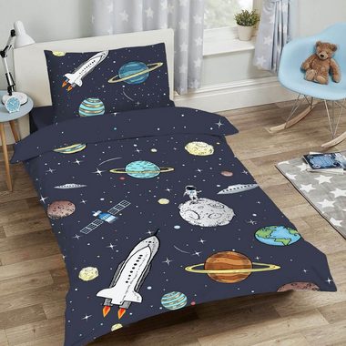 Kinderbettwäsche Rocket, ESPiCO, Renforcé, 2 teilig, Planeten, Rakete, Weltall