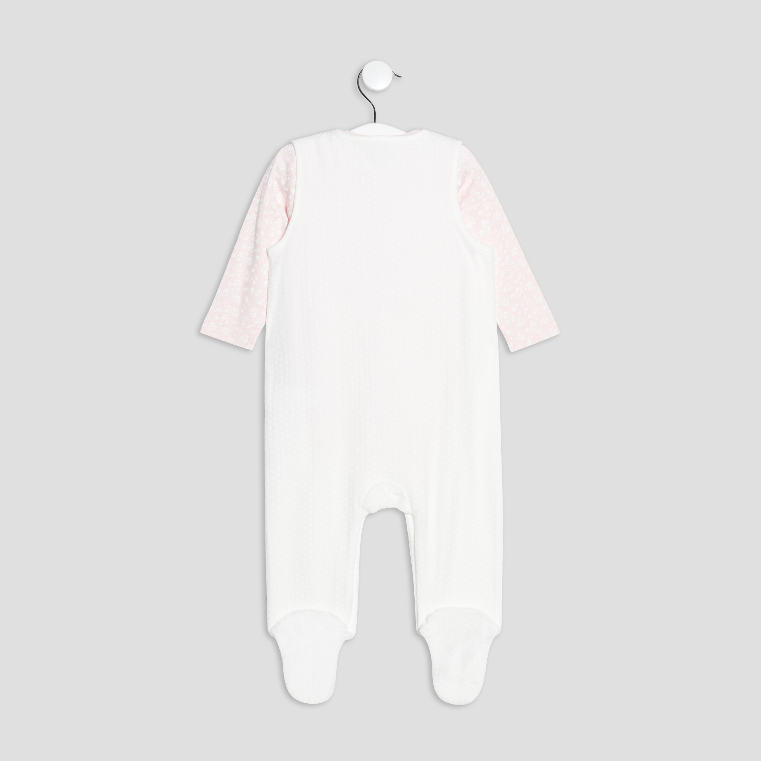 Ensemble 2 pièces body et t-shirt rose clair bébé fille | La Halle