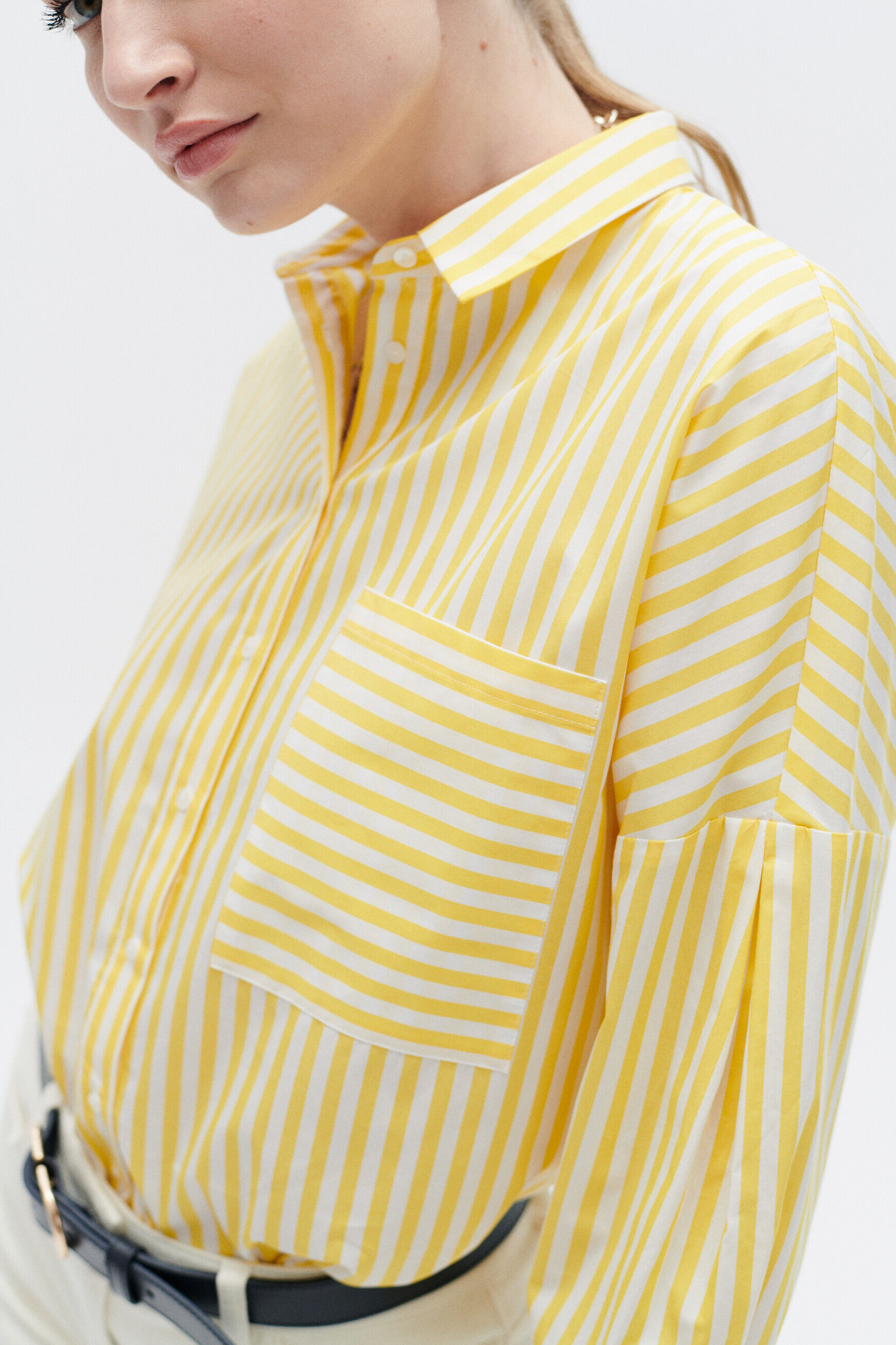 Chemise claudine jaune femme