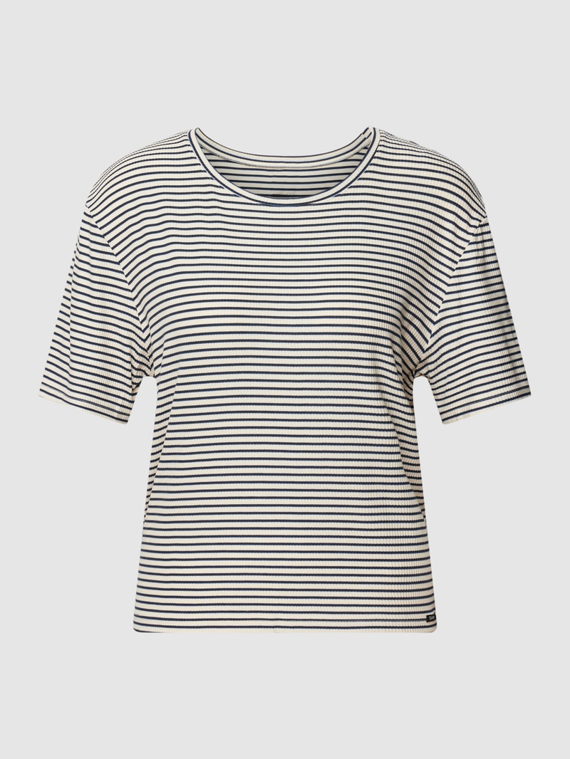 Pyjama-Oberteil mit Streifenmuster in offwhite