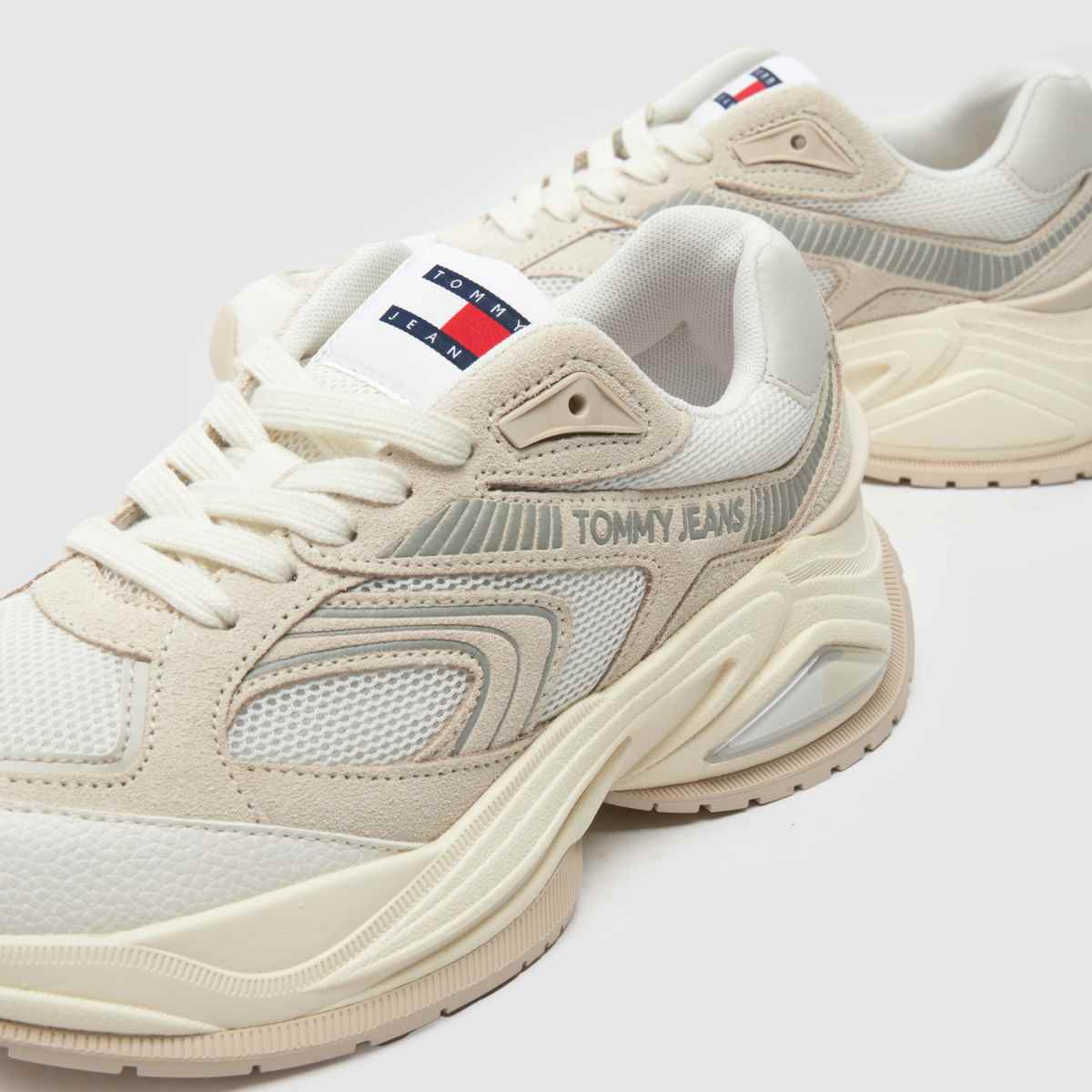 Tommy Jeans – Retro löparskor i benvita flerfärgade