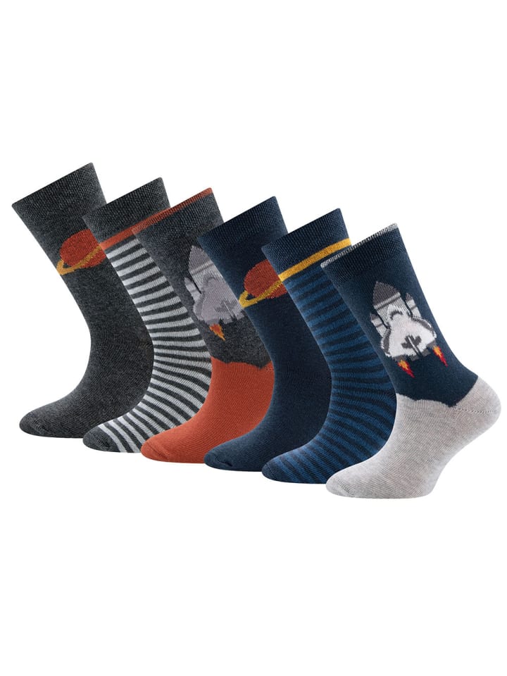 ewers 6er-Set Socken Rakete in grau meliert-tinte günstig kaufen