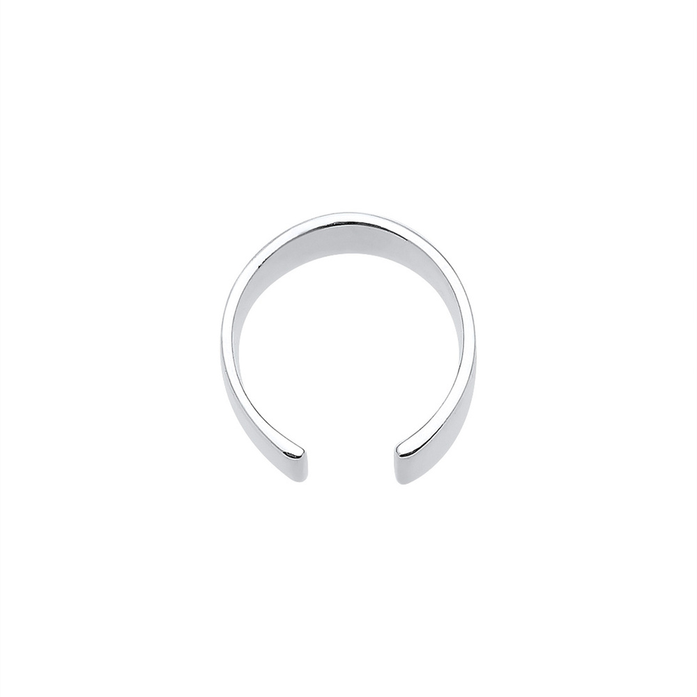 Elli Elli Boucles d'Oreilles Femmes Earcuff Seule Basique Tendance Large en Argent Ste Boucles d'oreilles