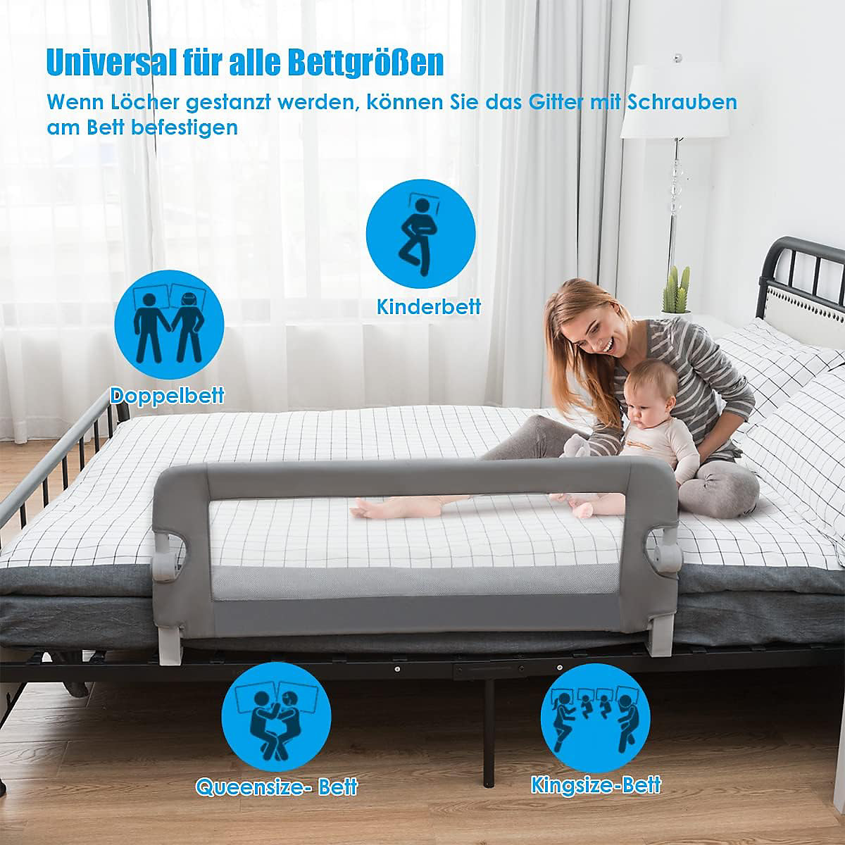 Bettschutzgitter klappbar 105 cm