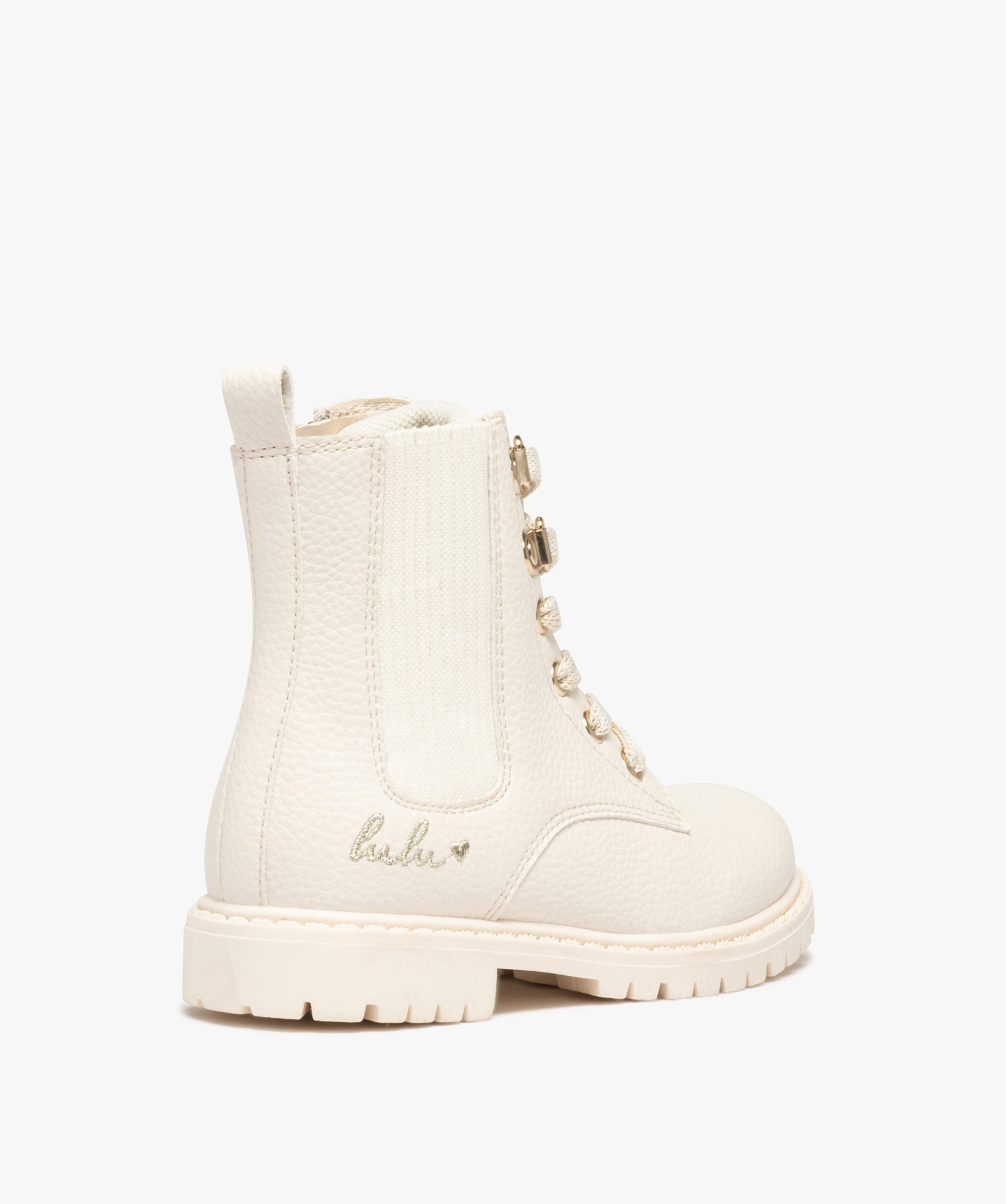 Boots fille unies Chelsea à semelle crantée - LuluCastagne... beige | GEMO