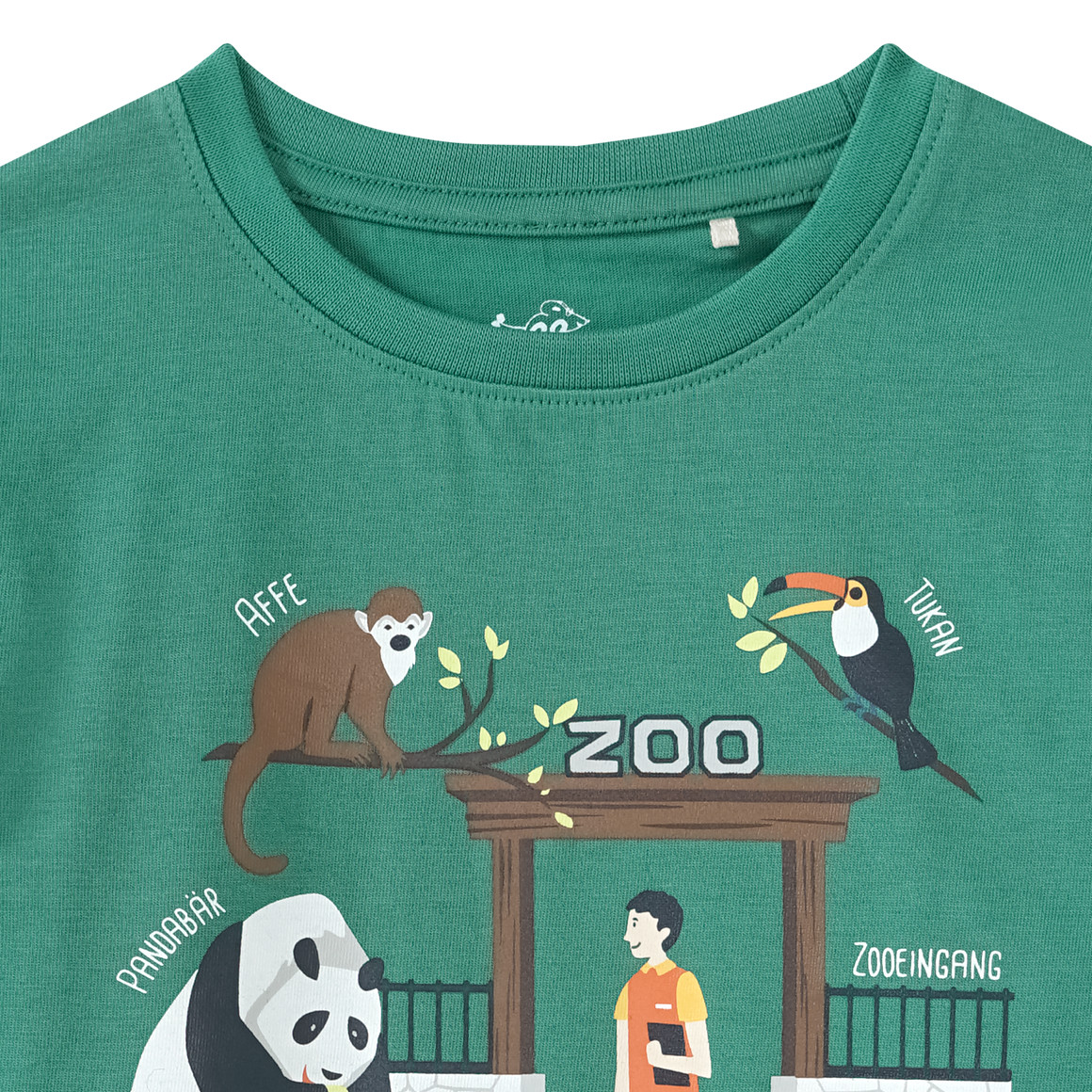 Kinder Langarmshirt mit Zoo-Motiv