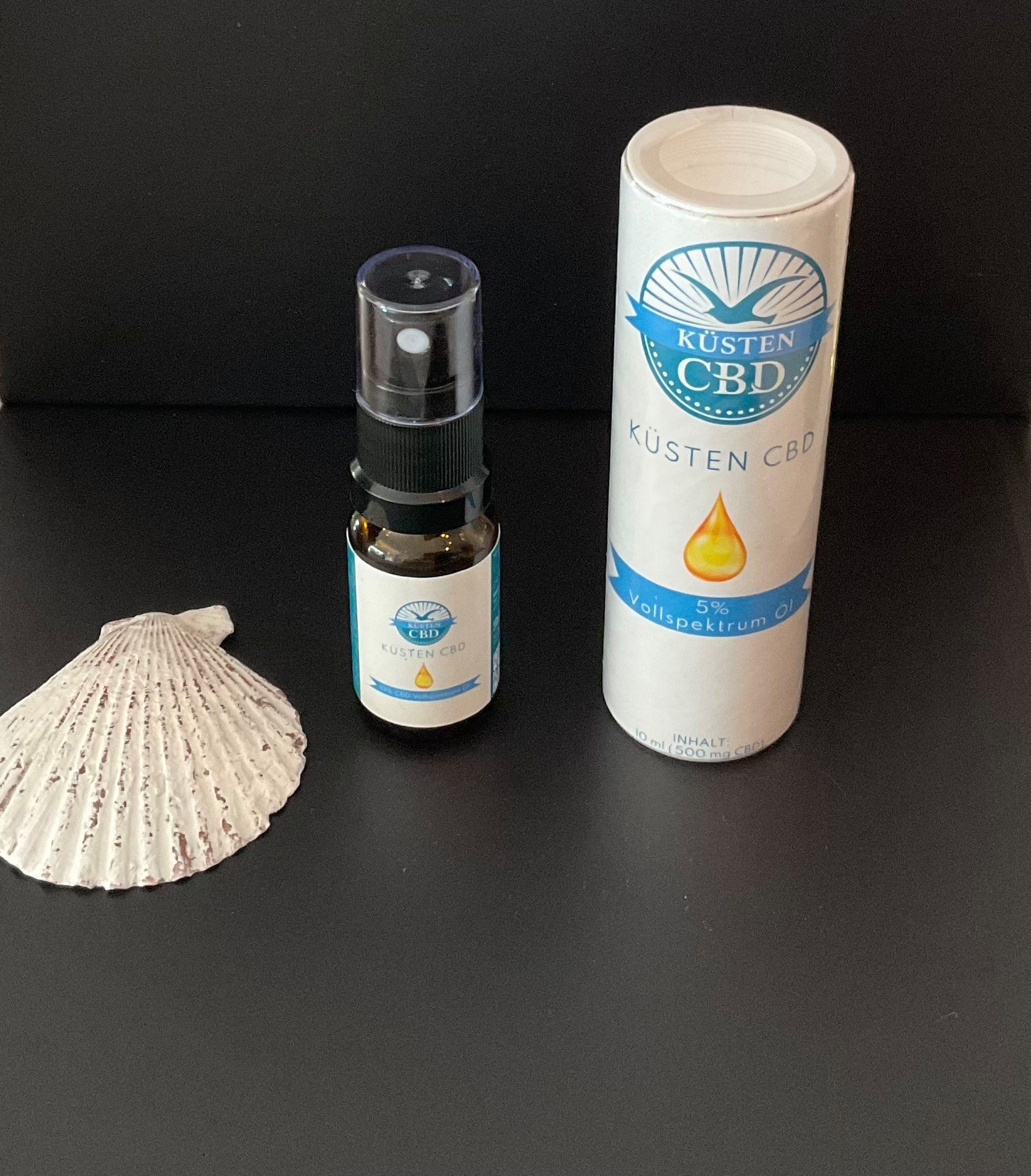 Küsten CBD Mundwasser, Mundpflegeöl Spray mit 5% CBD Vollspektrum 