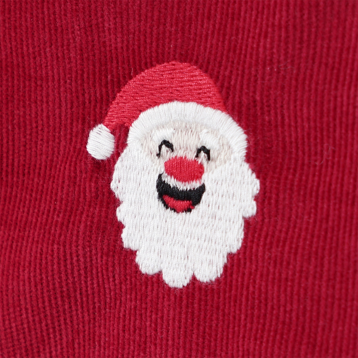 Jungen Weihnachtshemd aus Cord rot
