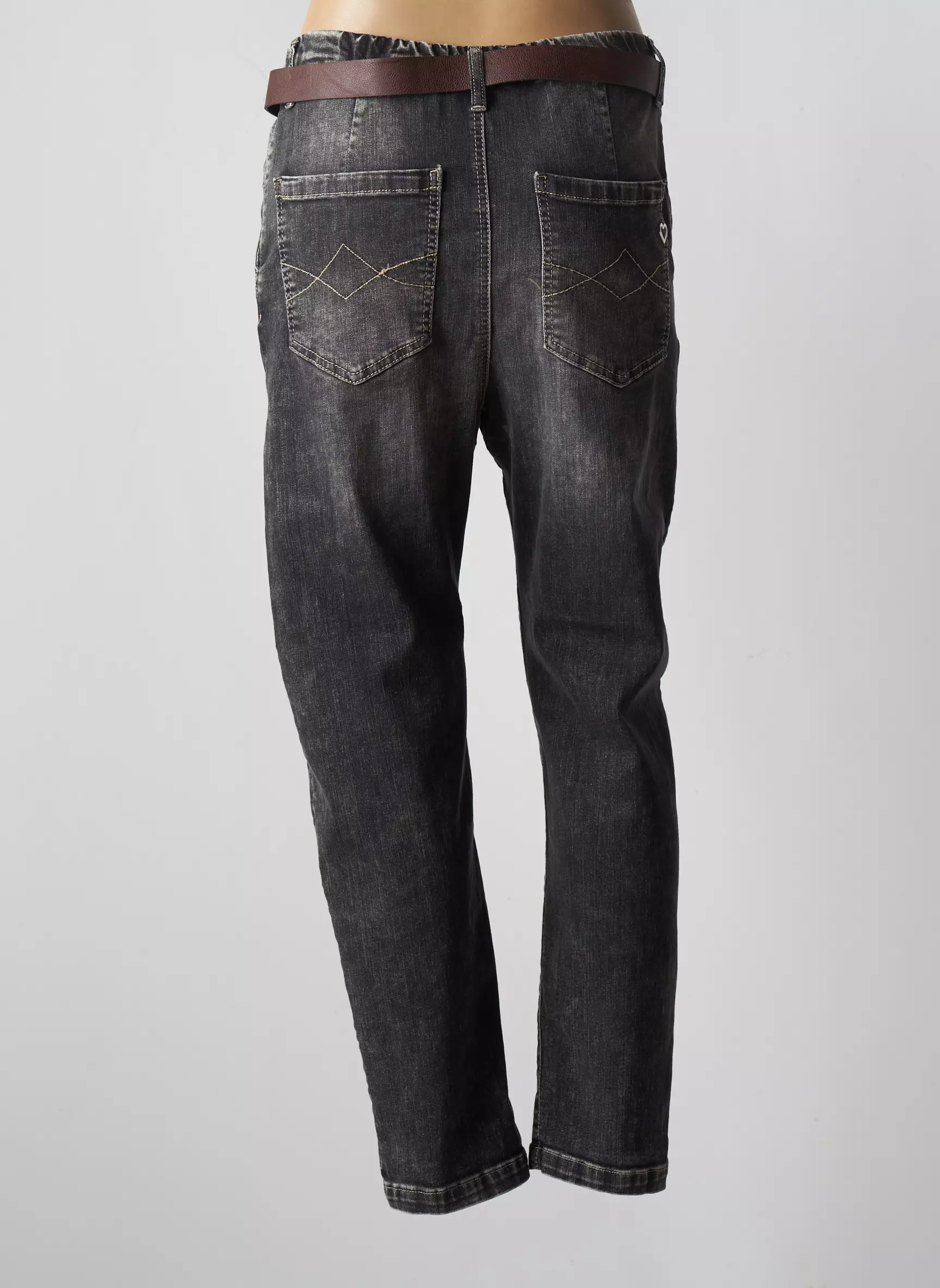 Please Jean Mom Femme couleur gris