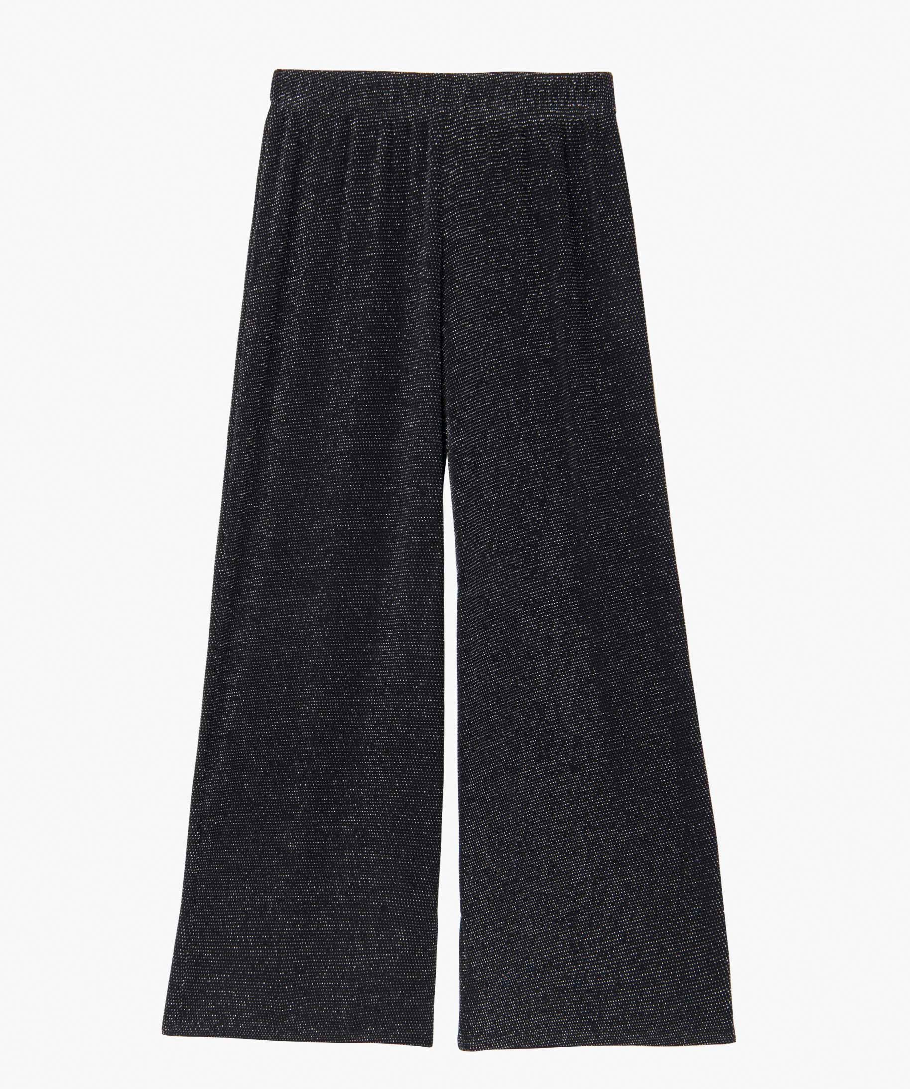 Pantacourt femme en maille scintillante noir | GEMO