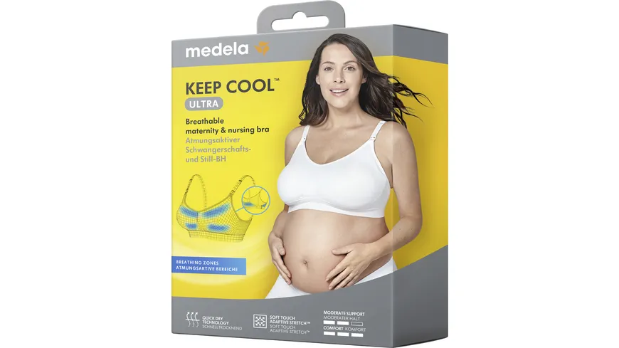 Medela Keep Cool™ Ultra Komfort Schwangerschafts- und Still-BH, weiß, Gr. L weiß