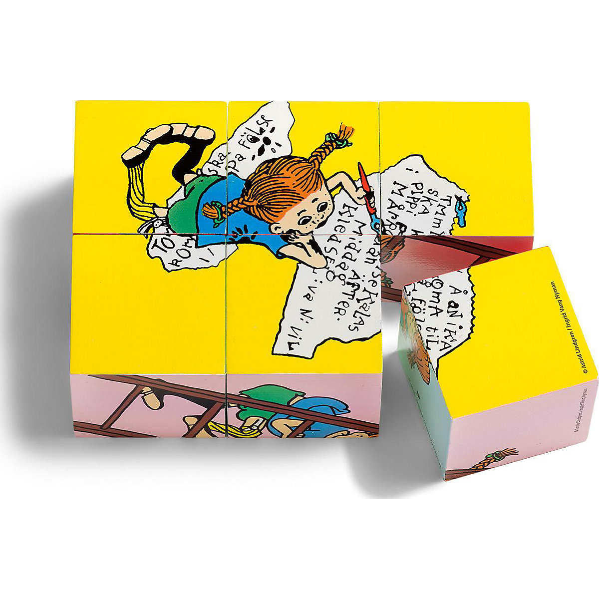 Pippi Langstrumpf Würfelpuzzle, 6 Teile