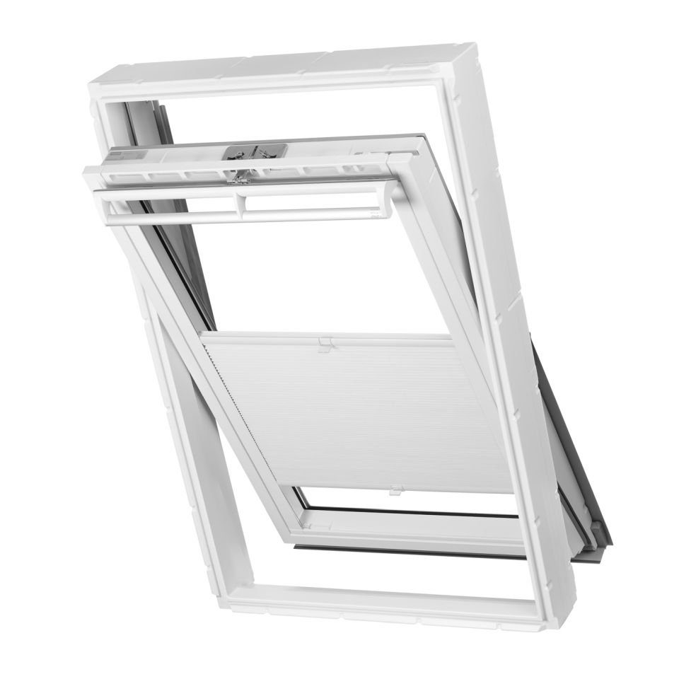 Dachfensterplissee Dachfenster passend für Velux Fenster Weiß Verdunkelung CK02, ventanara