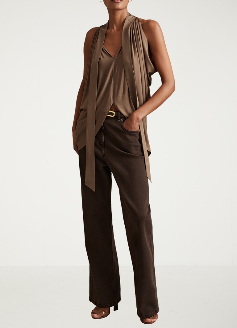 Top Reiss Luisa con dettaglio a pieghe