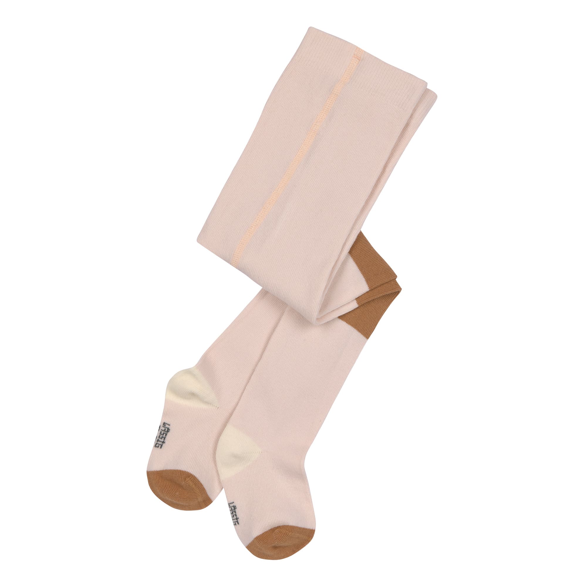 Strumpfhose GOTS - Tights, Block Streifen Rosa Karamell