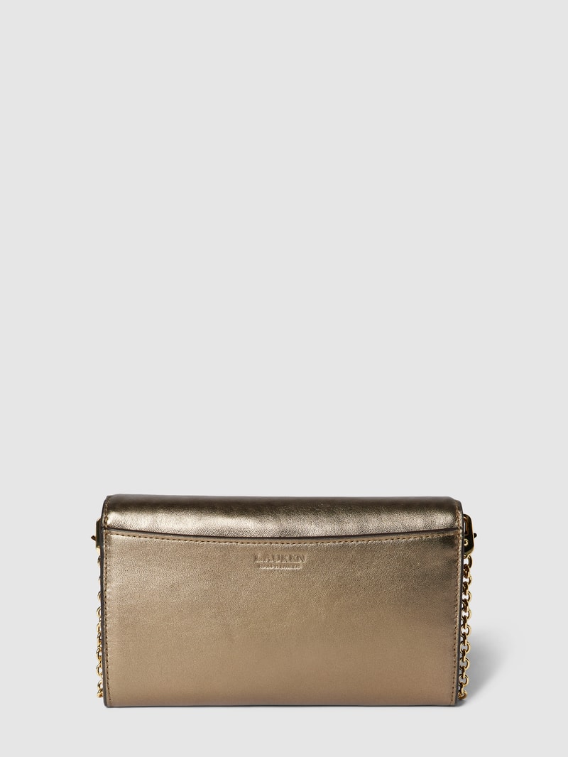 Clutch mit Label-Applikation Modell 'ADAIR' in gold
