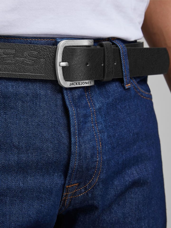 Jack & Jones Leder Optik Gürtel 2-er Stück Set mit Metall Schnalle JACHARRY in Schwarz-2 günstig kaufen