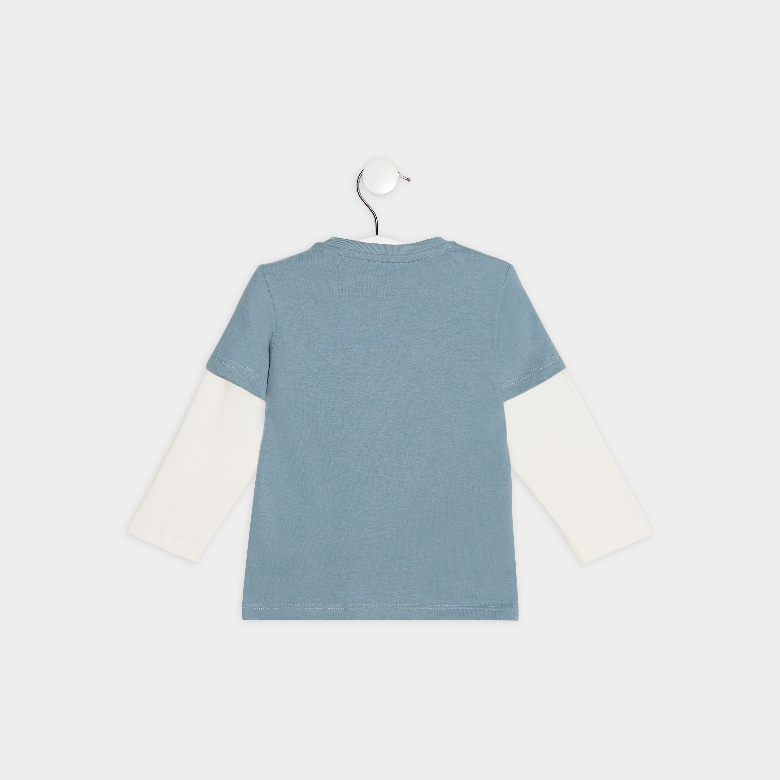 T-shirt manches longues Creeks bleu turquoise bébé garçon | La Halle