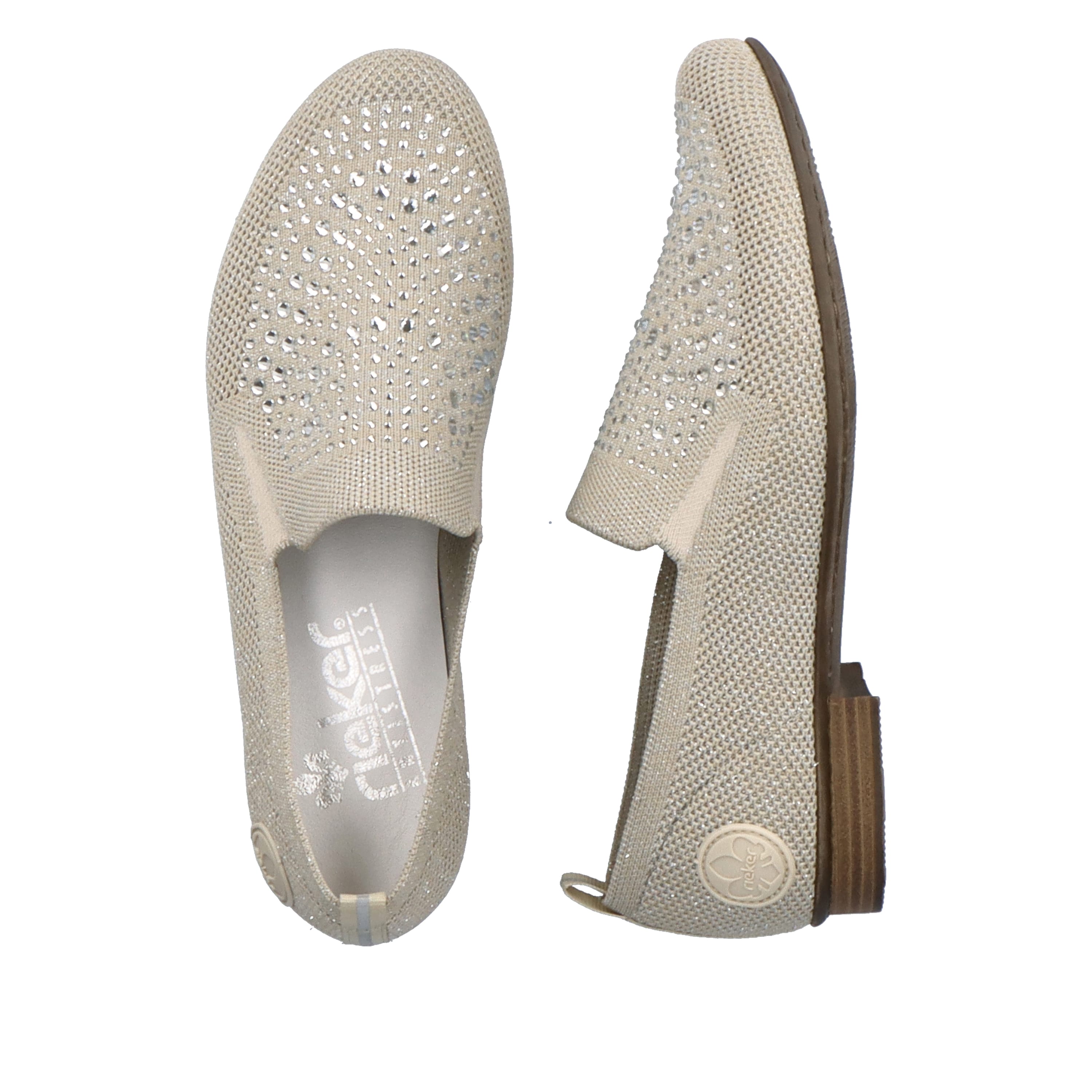 Rieker Damen Ballerinas hellbeige