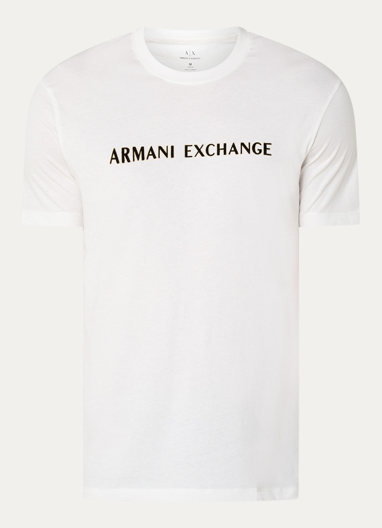 Tricou Armani Exchange cu logo flocat