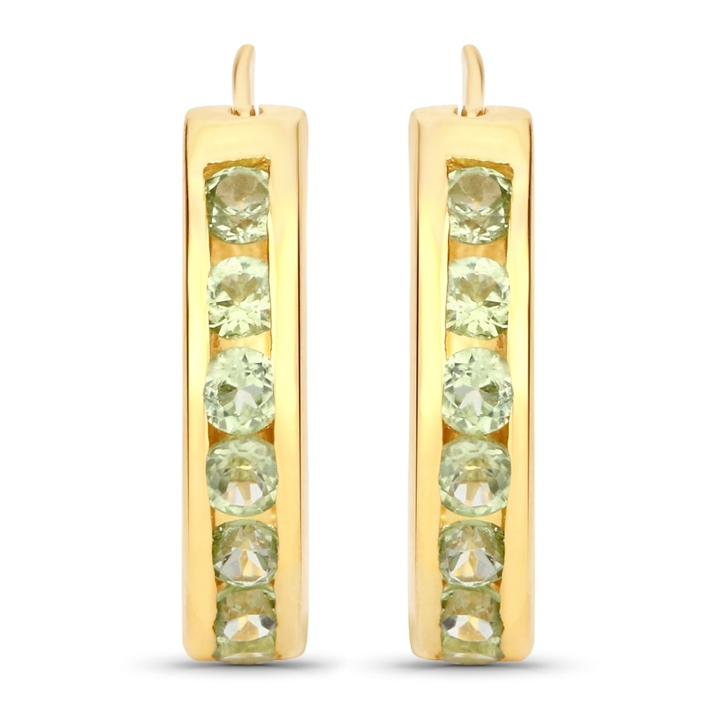 Rafaela Donata Boucles doreilles Argent sterling Vert en Or jaune Bijoux