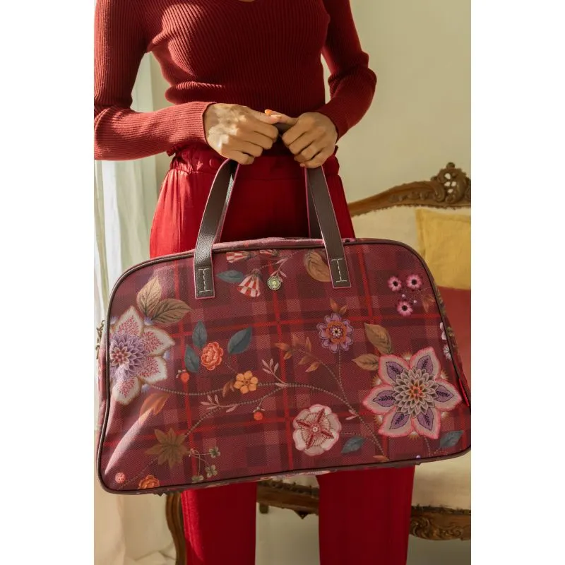 Pip Studio Tovy Weekend Bag Medium Flores Felices - Red